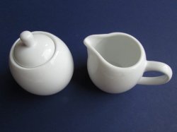 Photo1: Raffles Style  Cream & Sugar Set