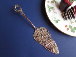 Photo2: Silver Plated Cake Server -Victorian Style