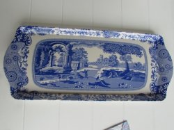 Photo3: Sandwich Tray - Blue Italian