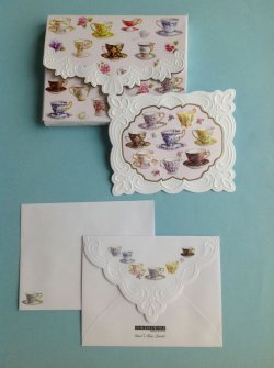 Photo1: Blank Cards - Teacups