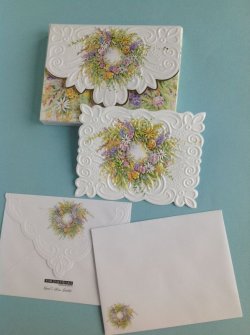 Photo1: Blank Cards - Wreath