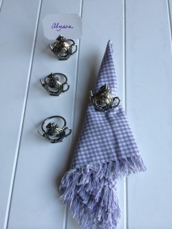 Photo3: Teapot Napkin Ring / Name Card Holder
