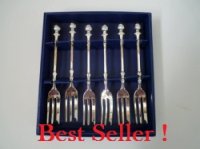 Pastry Fork Set - Rose Bud