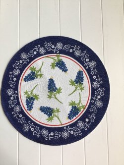 Photo2: Placemats - Kay Dee Design Braided Place Mat-Blue Bonnets