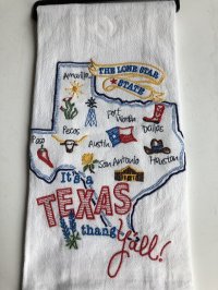 Texas State Embroidery Towel