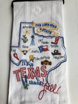 Photo1: Texas State Embroidery Towel