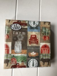 Cocktail Napkin - Country Patchwork