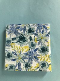 Cocktail Napkin - Blue Flowers
