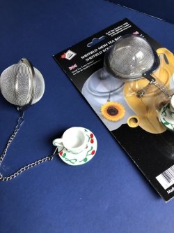 Photo2: Tea Strainer Mesh Bowl with Teacup