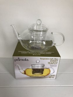 Photo1: Glass Tea Pot with strainer