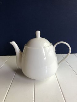 Photo2: White Porcelain Teapots - Raffles style