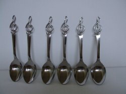 Photo1: Music Handle Demi Spoon Set 