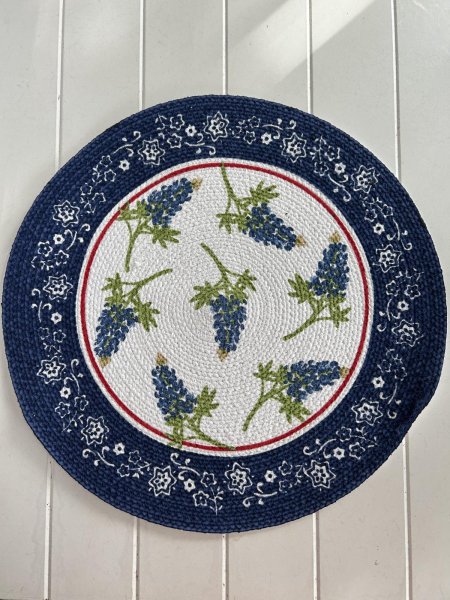 Photo1: Placemats - Kay Dee Design Braided Place Mat-Blue Bonnets (1)
