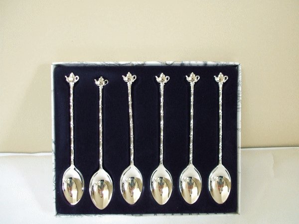 Photo1: S/6 Silver Tea Spoon (1)