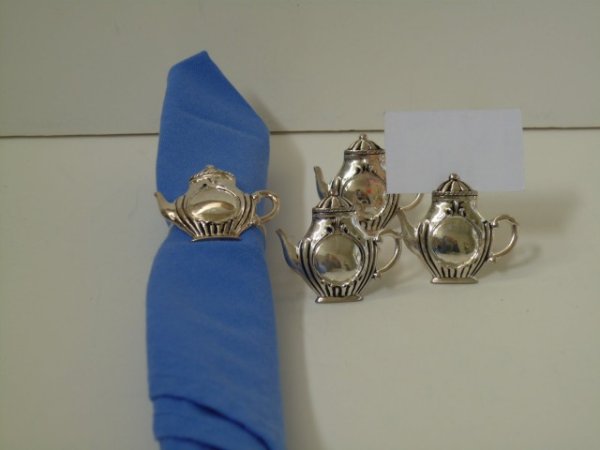 Photo1: Teapot Napkin Ring / Name Card Holder (1)